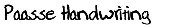 Paasse Handwriting font preview